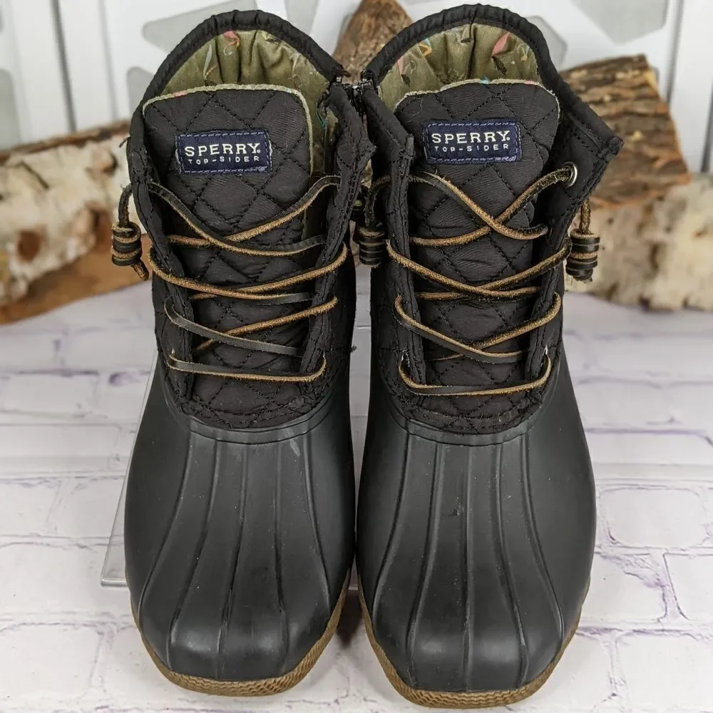 Sperry saltwater waterproof quilted duck boots sophisticated